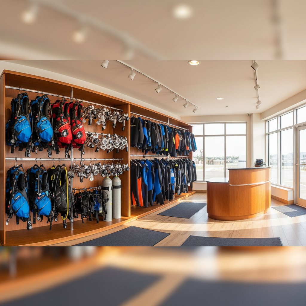 Diving equipment rental service